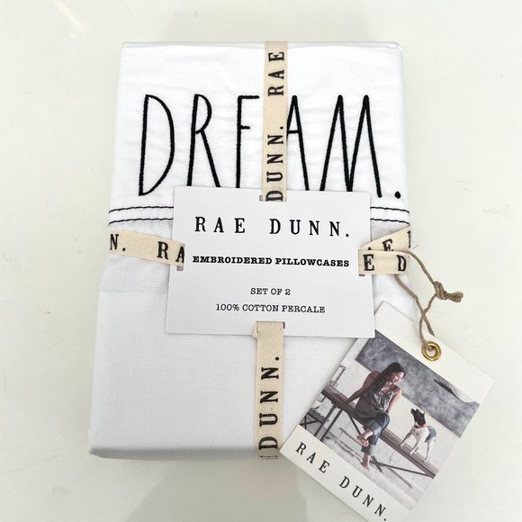 Rae Dunn Other - Rae Dunn | "Dream" Embroidered Pillowcases